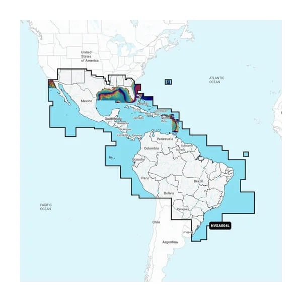 Garmin Navionics Vision+ NVSA004L -Mexico, the Caribbean to Brazil - Inland  Coastal Marine Charts [010-C1285-00]