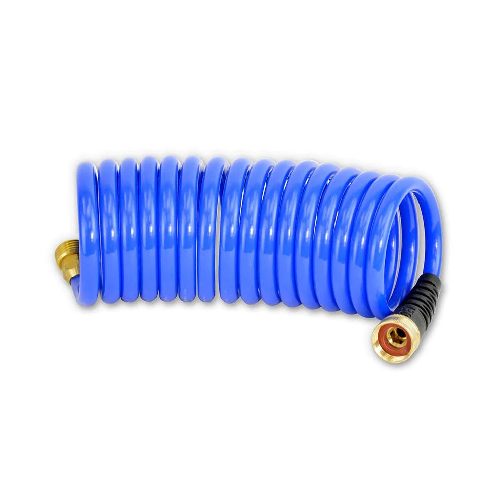 HoseCoil 15' Blue Self Coiling Hose w/Flex Relief [HS1500HP]