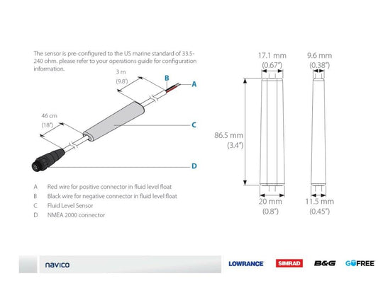 Lowrance Fluid Level Sender NMEA 2000