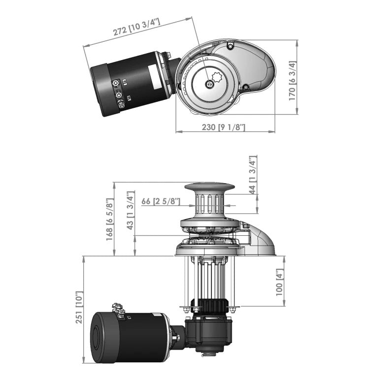Maxwell RC10-10  Vertical 12v Windlass with Capstan for 3/8" Chain & 5/8" Line