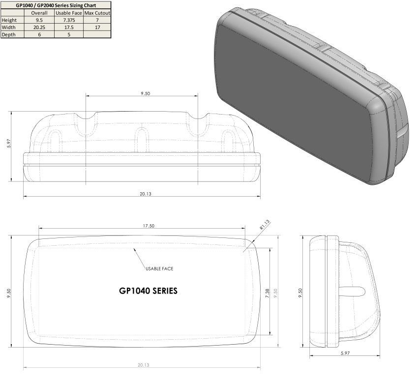 Navpod GP1040-07 SystemPod for Simrad NSS7 evo3