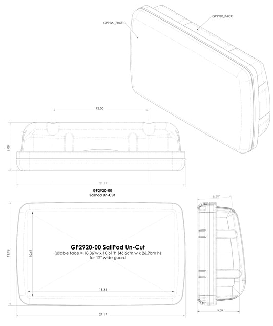 NAVPOD GP2920-06 SailPod for Hummminbird SOLIX 15