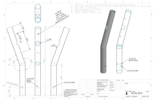 Navpod SK135 Stanchion Kit for dash mounting of GP1800 GP1040, GP1050, GP1200