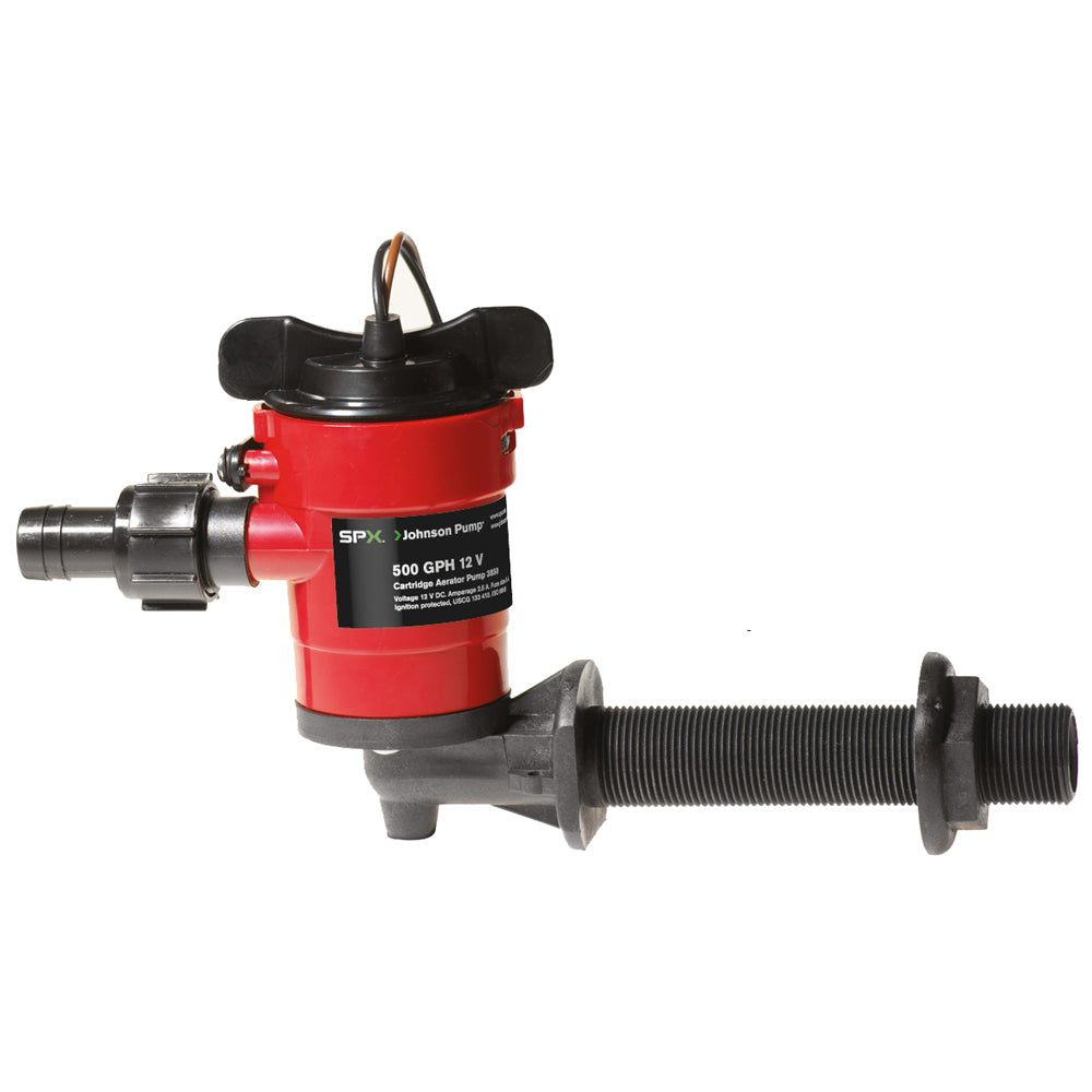 Johnson Pump Cartridge Aerator 500 GPH 90? Intake - 12V
