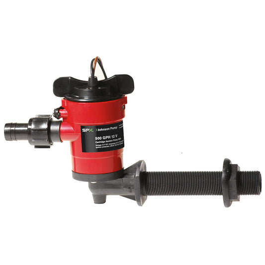 Johnson Pump Cartridge Aerator 500 GPH 90? Intake - 12V