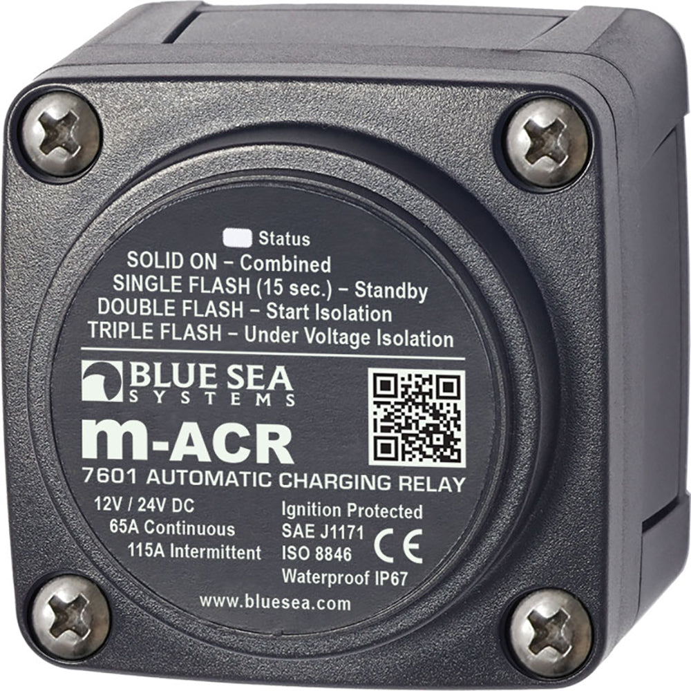 Blue Sea m-Series Automatic Charging Relay 12/24vDC 65A