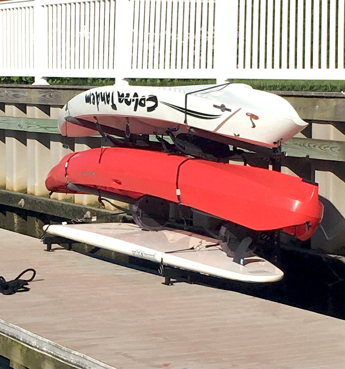 Chesapeake Kayak Storage | Adjustable Dock Rack | Over The Water | 4 Levels