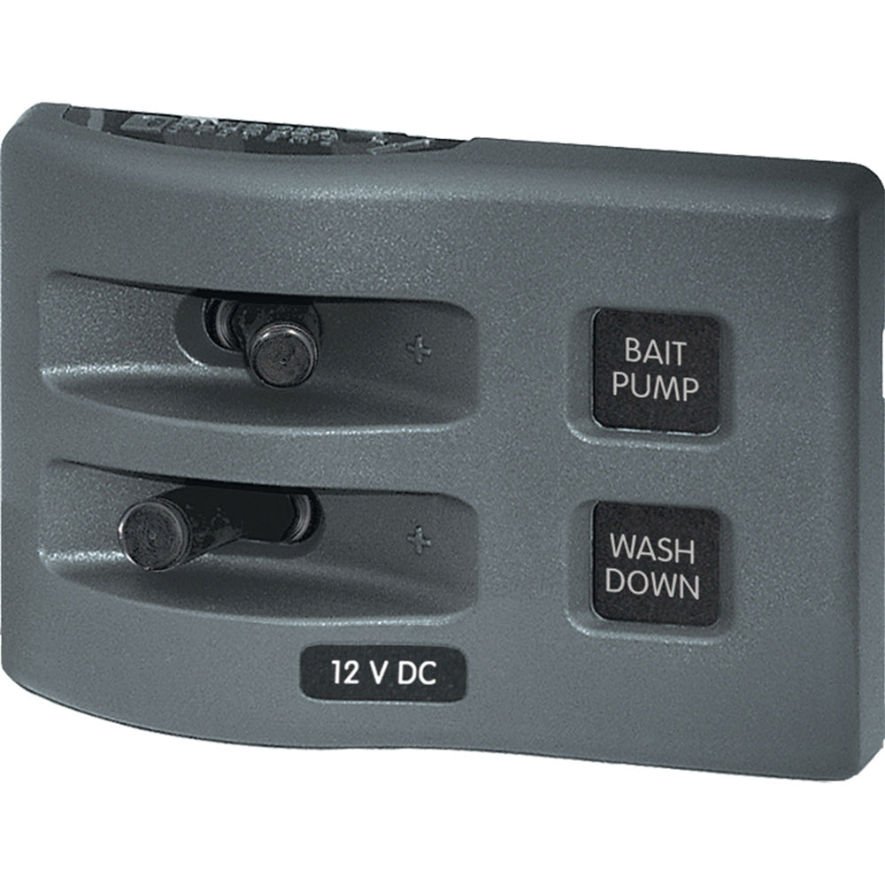 Blue Sea Weather Deck Panel 12v 2 Gang Switch Panel