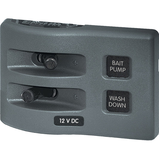 Blue Sea Weather Deck Panel 12v 2 Gang Switch Panel