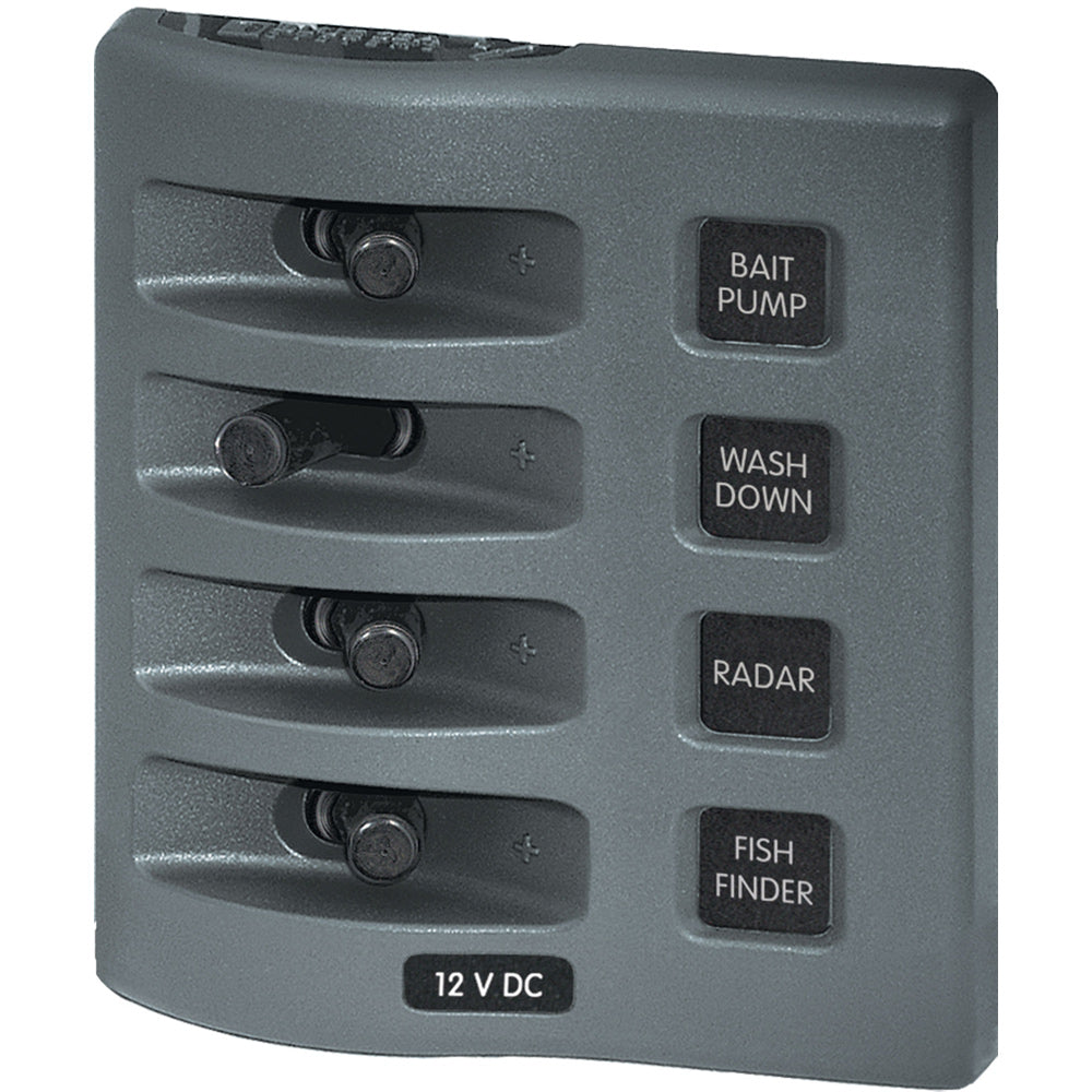 Blue Sea Weather Deck Panel 12v 4 Gang Switch Panel