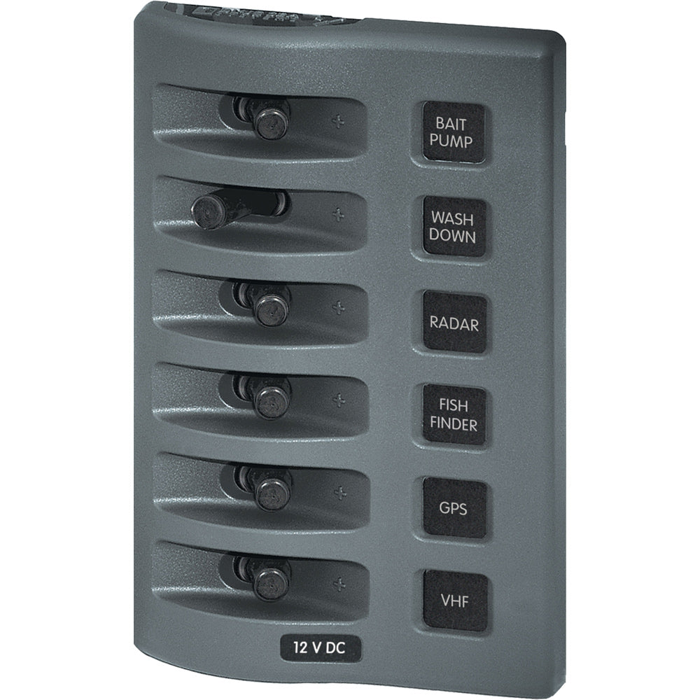 Blue Sea Weather Deck Panel 12v 6 Gang Switch Panel
