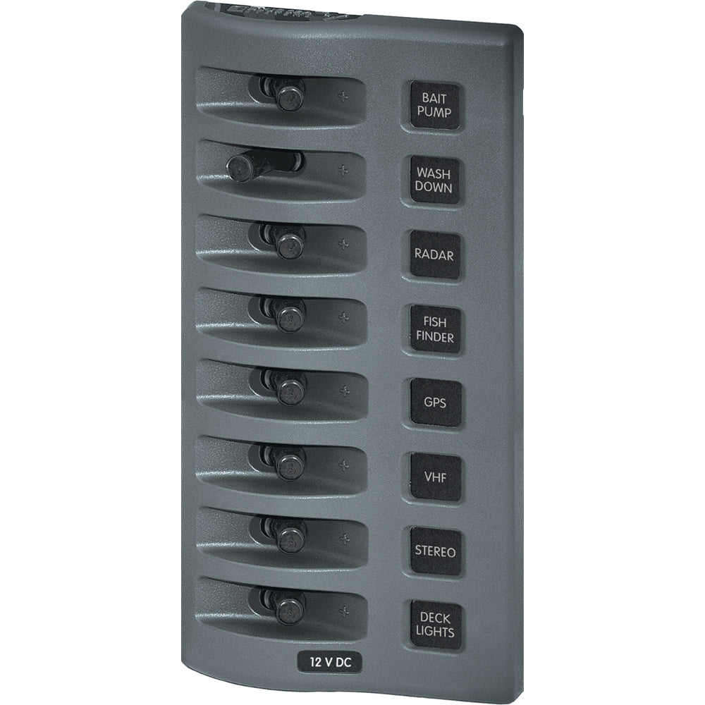 Blue Sea Weather Deck Panel 12v 8 Gang Switch Panel