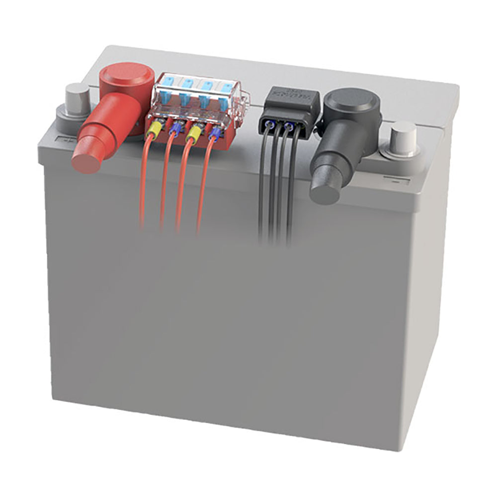 Blue Sea 5024 4-Gang Battery Terminal Fuse Block ST ATO/ATC and Cover