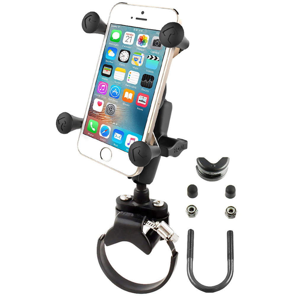 RAM Mount Strap Clamp, Roll Bar Mount w/Universal X-Grip Cell/iPhone Cradle [RAM-B-231-2-UN7U]