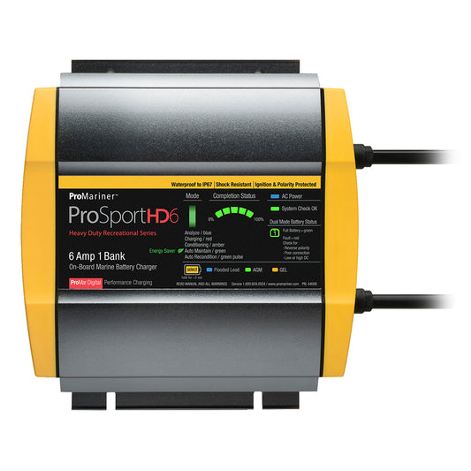 ProMariner ProSport HD 6 Gen4 6 Amp Battery Charger 12v 1 Bank 120v Input