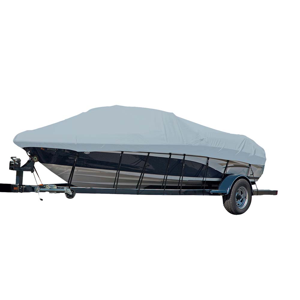 Carver Sun-DURA? Styled-to-Fit Boat Cover f/16.5' Sterndrive V-Hull Runabout Boats (Including Eurostyle) w/Windshield and Hand/Bow Rails - Grey