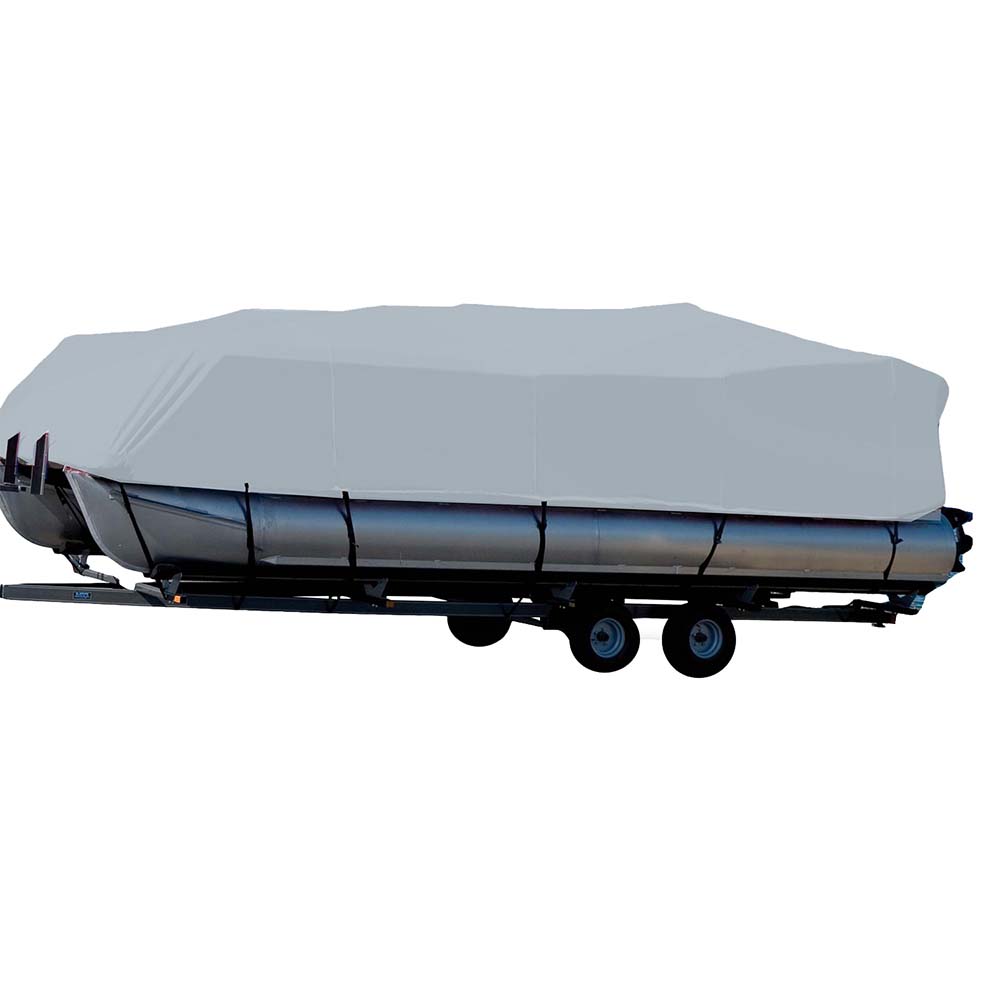 Carver Sun-DURA? Styled-to-Fit Boat Cover f/16.5' Pontoons w/Bimini Top & Rails - Grey