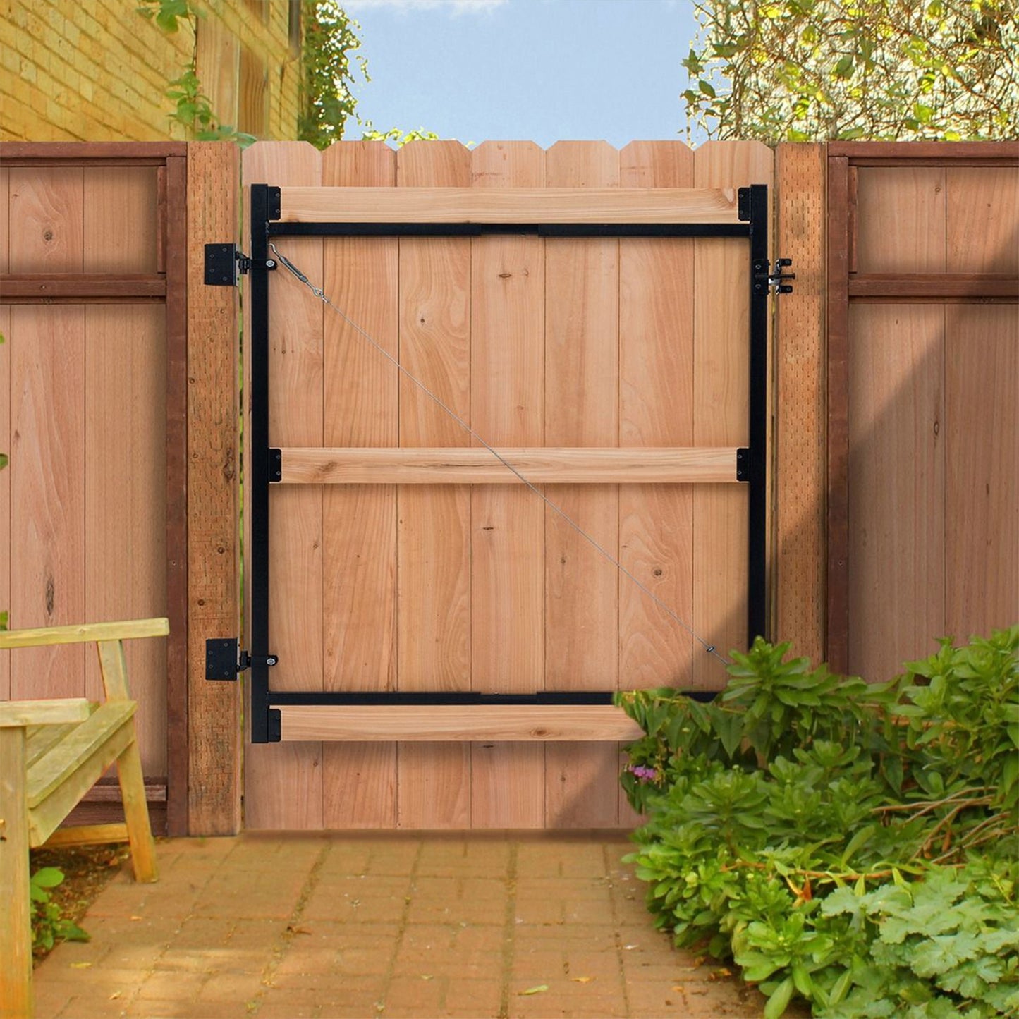 Adjust-A-Gate Steel Frame Gate Building Kit, 60"-96" Wide Opening Up To 6' High