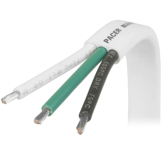 Pacer 14/3 AWG Triplex Cable - Black/Green/White - 500'