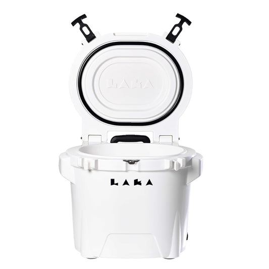 LAKA Coolers 30 Qt Cooler w/Telescoping Handle & Wheels - White