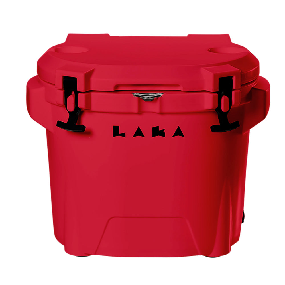 LAKA Coolers 30 Qt Cooler w/Telescoping Handle & Wheels - Red