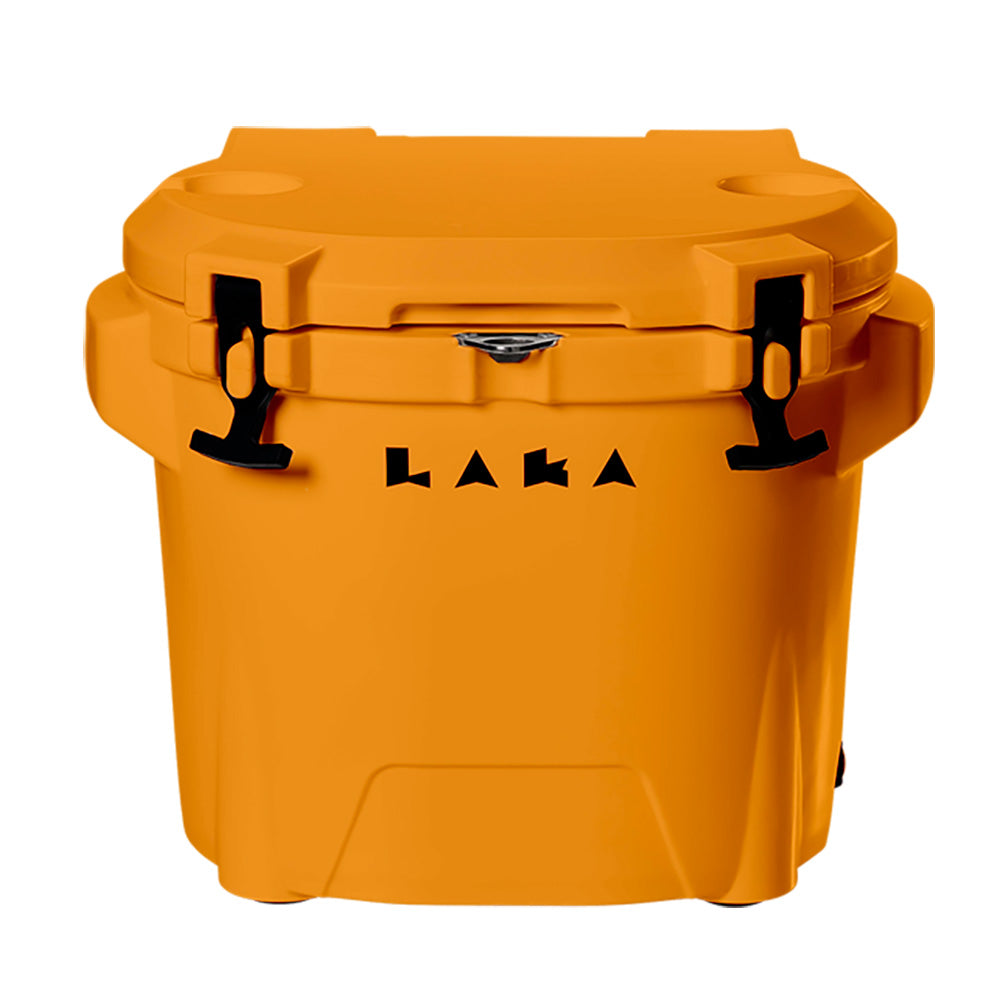 LAKA Coolers 30 Qt Cooler w/Telescoping Handle & Wheels - Orange