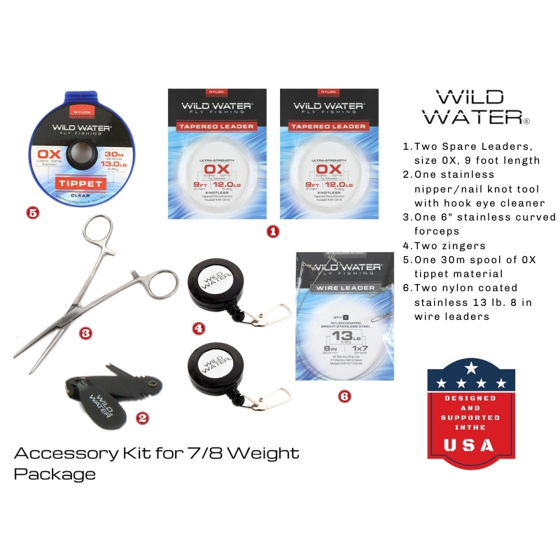 Deluxe Fly Fishing Kit, 7/8wt Rod | 9ft | 4piece | Wild Water Fly Fishing