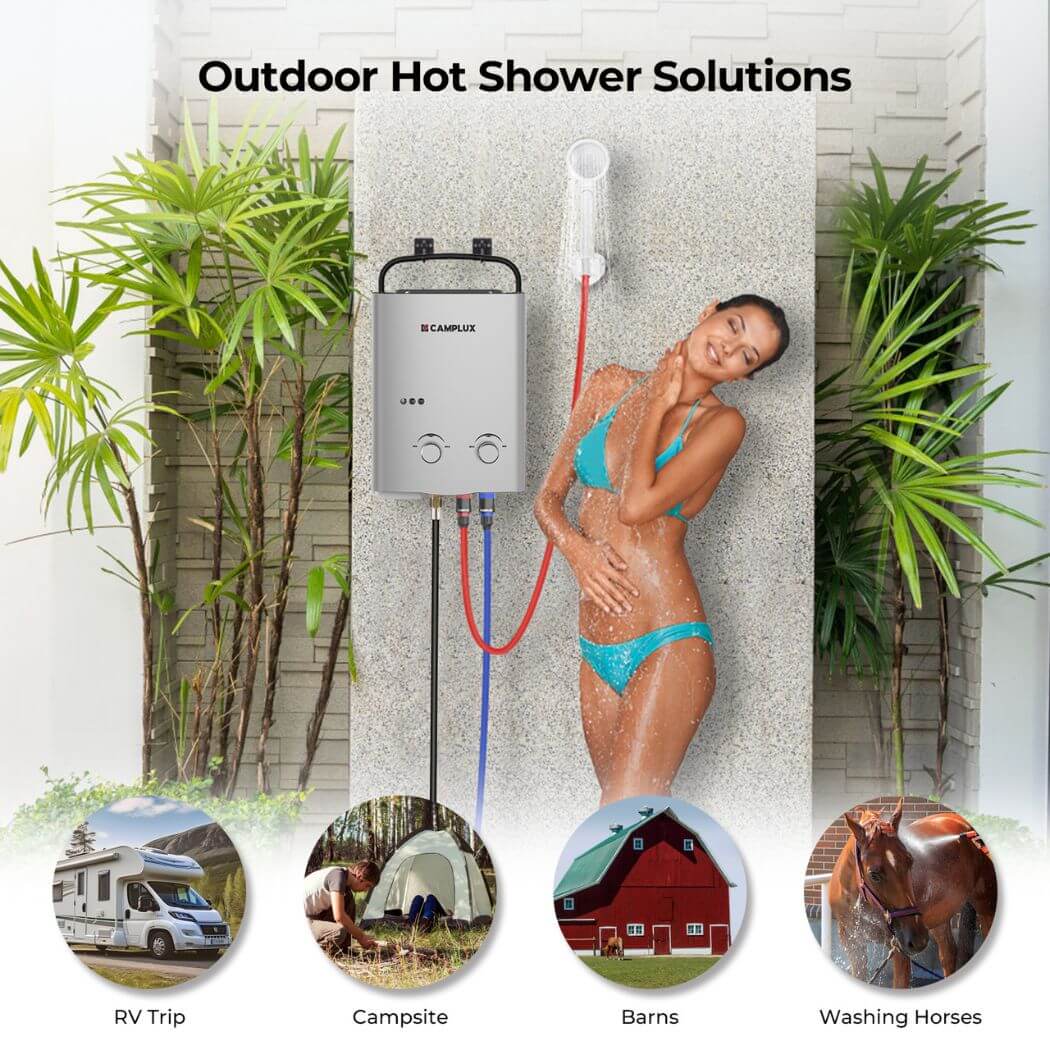 Camplux AY132G Portable Propane Water Heater