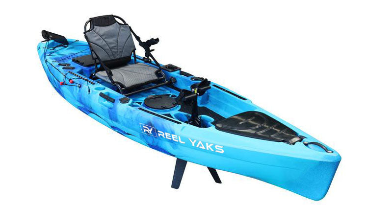 11' Rubicon Fin Pedal Drive Fishing Kayak | 500lbs capacity | oceans lakes rivers