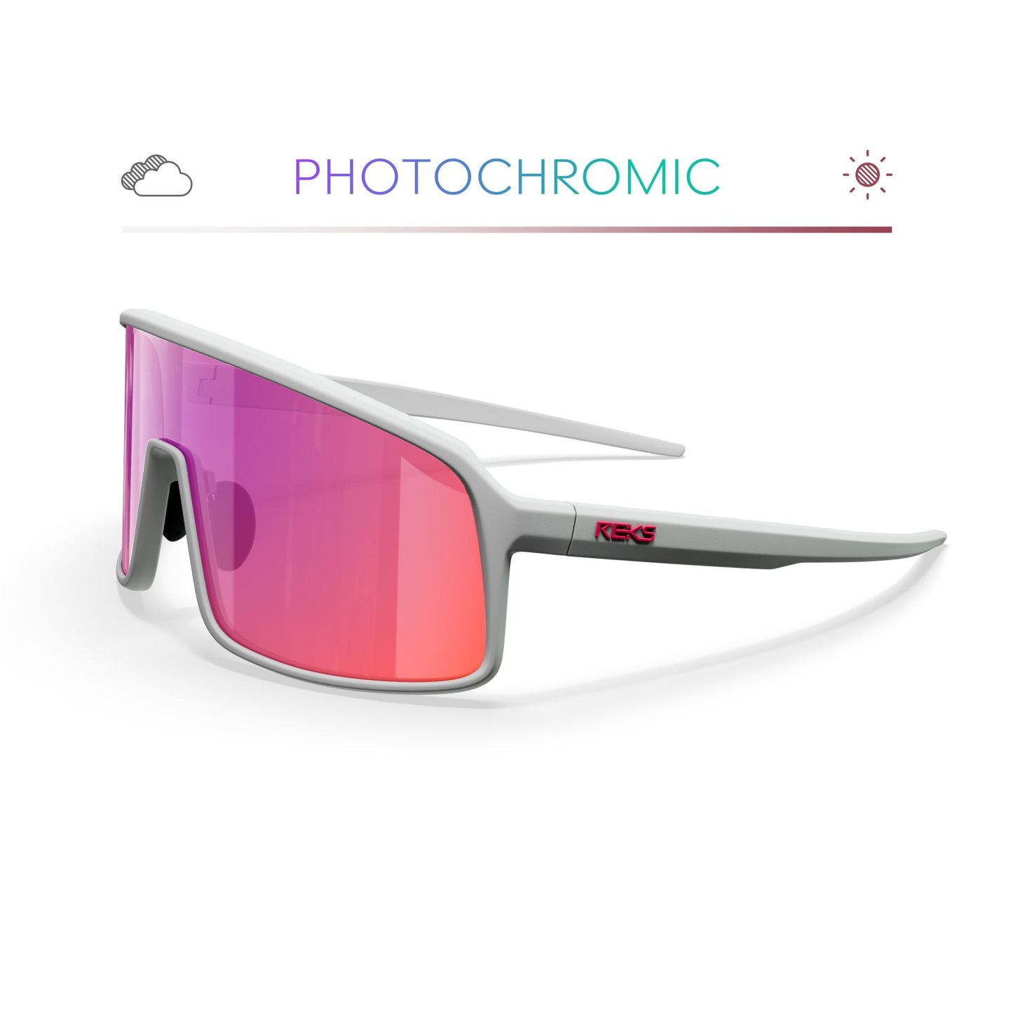 White K-Shield Kontrast Photochromic Sunglasses