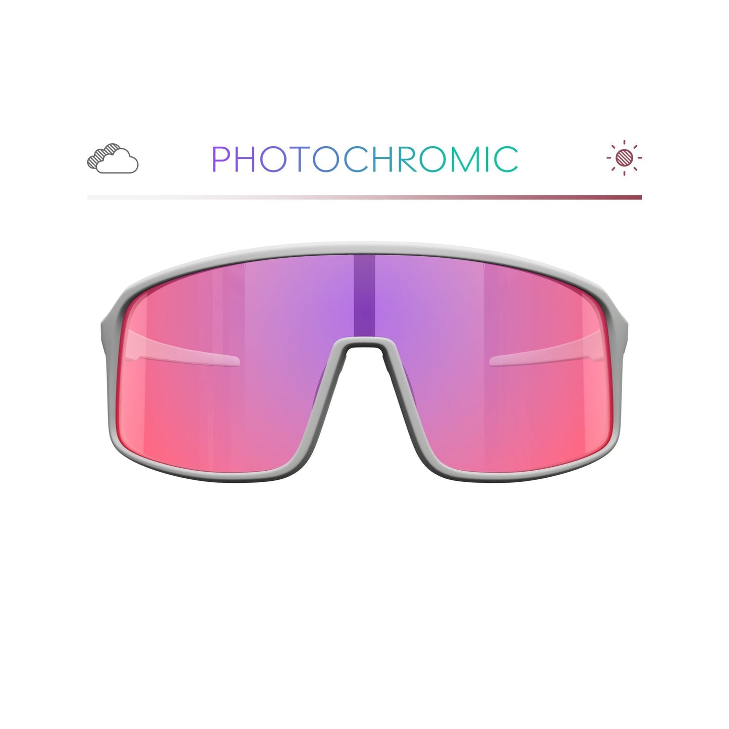 White K-Shield Kontrast Photochromic Sunglasses