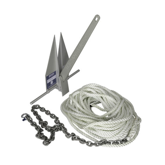 Lewmar 7LB LFX Anchoring Kit with 10' G4 1/4" Chain 150' 1/2" 8-Plait Line