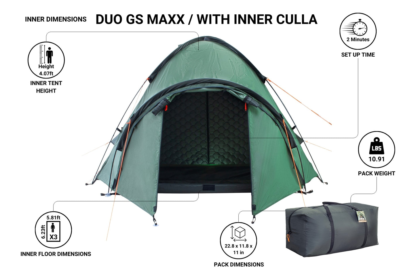 DUO GS MAXX | 3 PERSON INSULATED DOME TENT