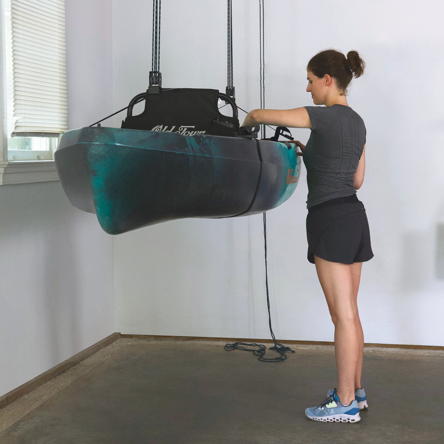 Heavy Duty Kayak Hoist Garage Ceiling Storage Hoist | Holds up to 150 lbs
