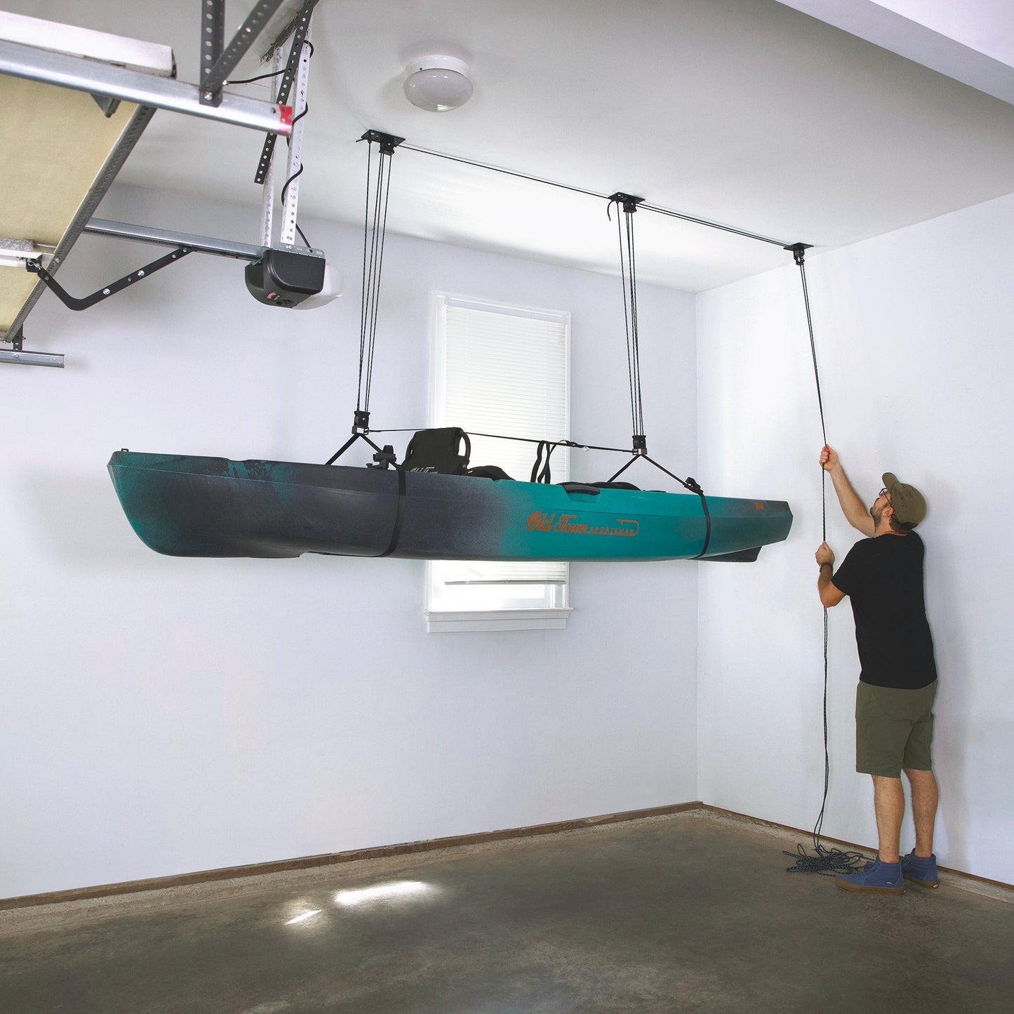 Heavy Duty Kayak Hoist Garage Ceiling Storage Hoist | Holds up to 150 lbs