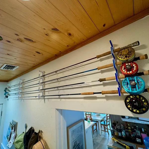 Made in the USA Premium Fishing Rod Racks | Wall or Ceiling or Boat Mounted