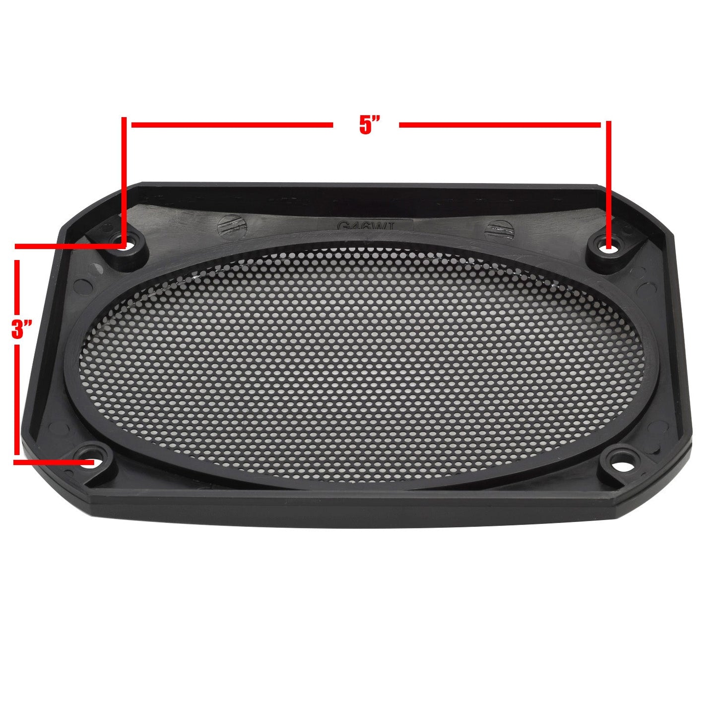 Magnadyne G46WI | 4" x 6" Satin Finish Speaker Grill | Black Metal Mesh