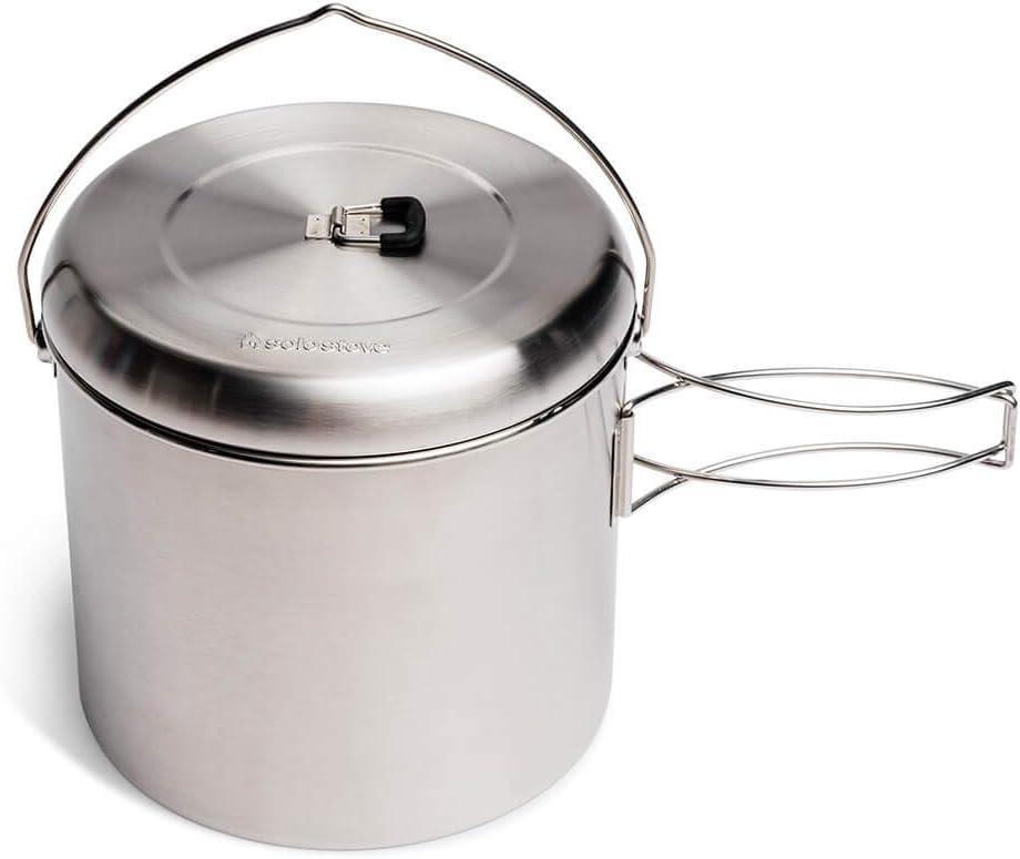 Solo Stove Pot 900/1800/4000 Stainless Steel Companion Pots | Designed for use with Lite/Titan/Campfire Solo Stoves