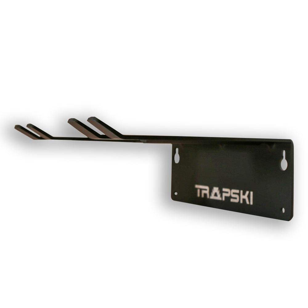 TRAPAWAY Wall Rack | Holds Skis or Snowboard by Bindings | Garage Organizer for Yard Tools, Gear & Equipment | Aluminum | No Moving Parts to break or pinch | Made in the USA