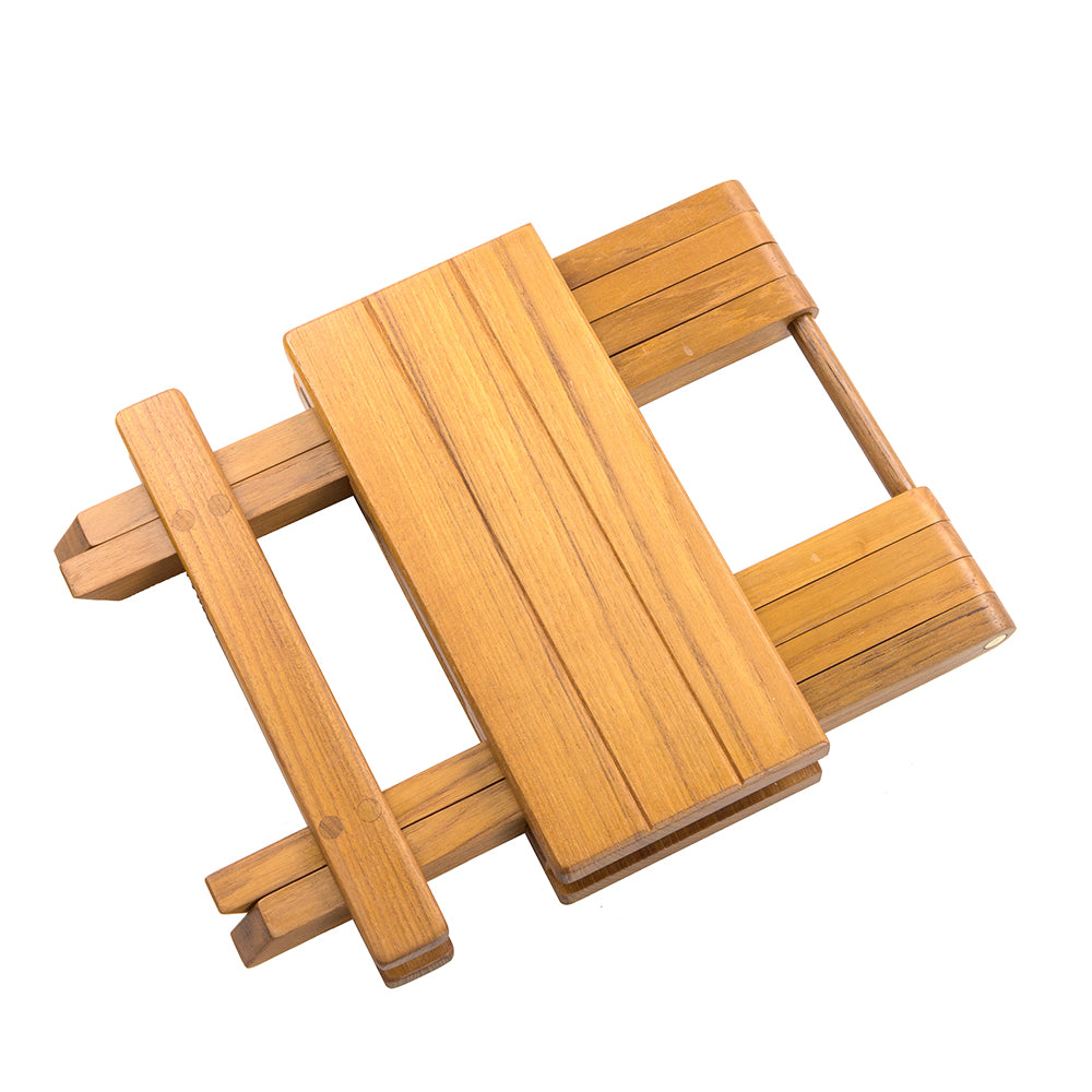 Whitecap Teak Grooved Top Fold-Away Table/Stool [60034]