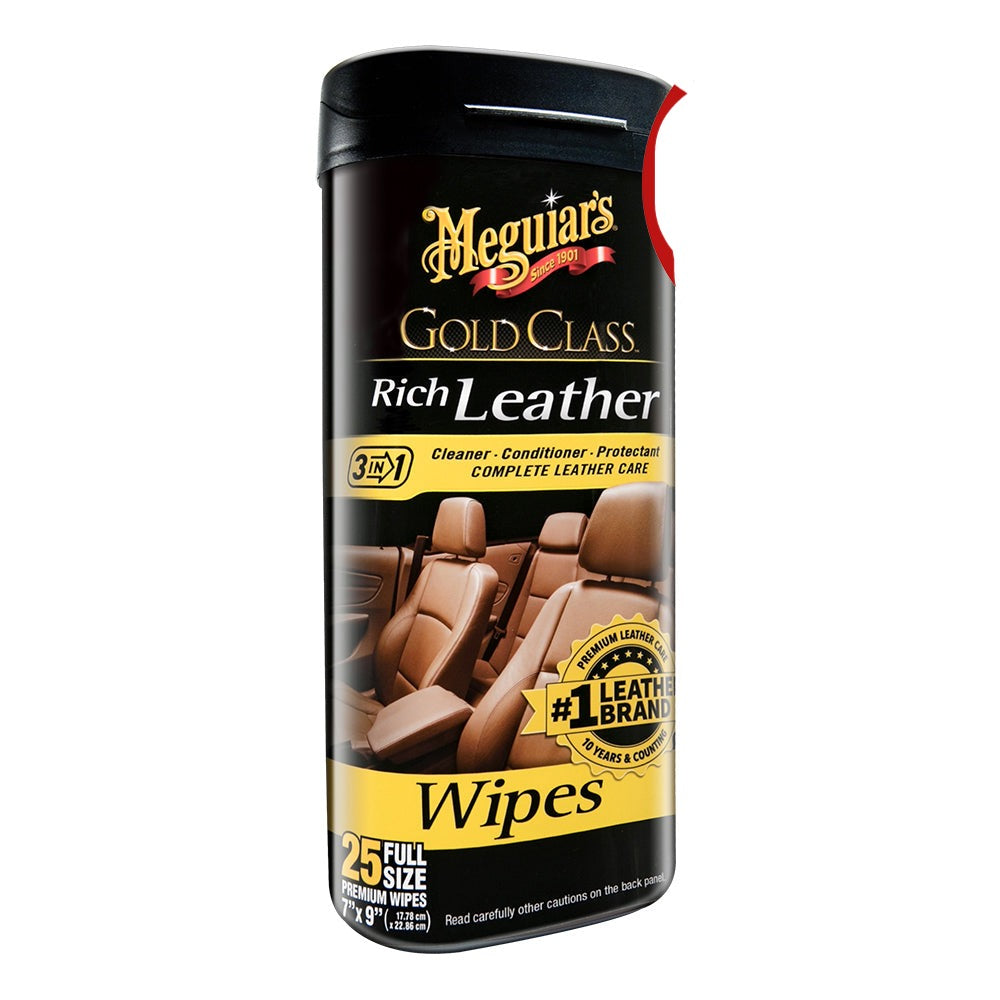 Meguiars Gold Class Rich Leather Cleaner  Conditioner Wipes *Case of 6* [G10900CASE]