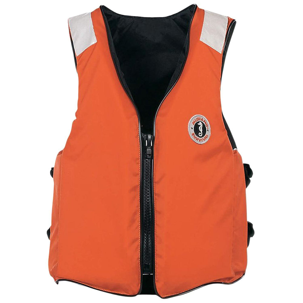 Mustang Classic Industrial Flotation Vest w/SOLAS Tape - Orange - XL [MV3196T2-2-XL-216]