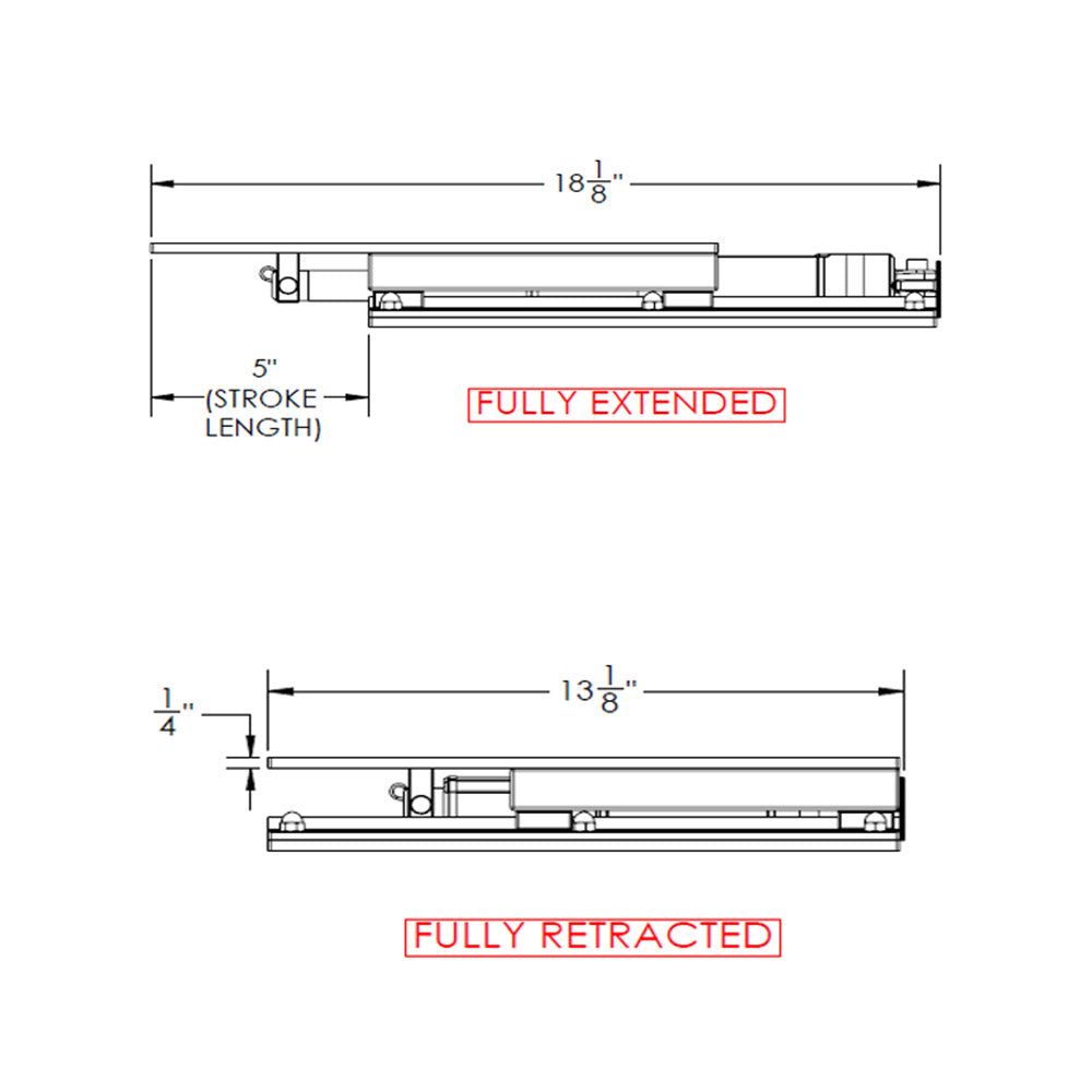 TACO 13-1/8" x 10" Electric Seat Slide [M20-1013E]